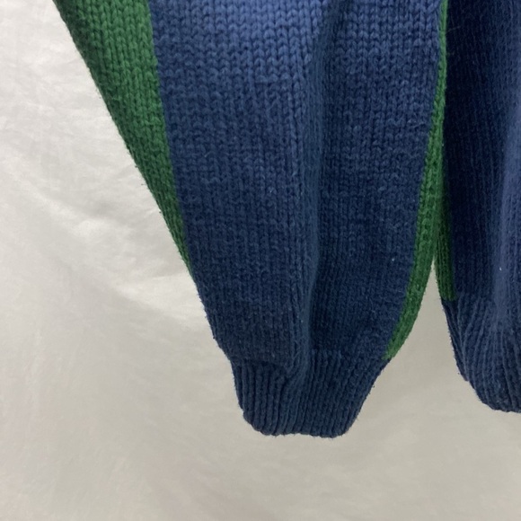 Vtg Nautica Mens Shield Green Blue Sz L Sweater - Picture 6 of 9